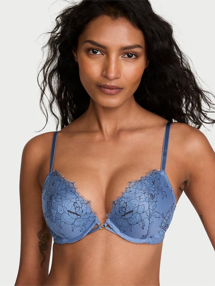 Victoria's Secret Multi-Color Self Design Underwired Heavily Padded Bra-image-6