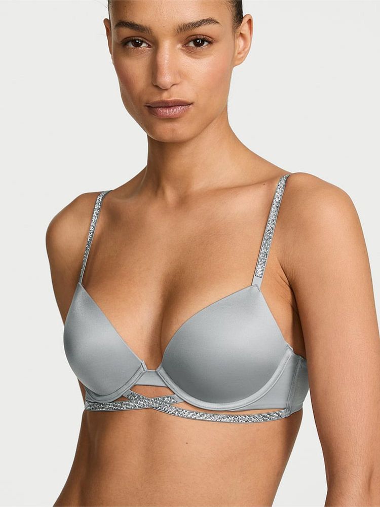 victoria's secret intimates Victoria's Secret Grey Solid Underwired Heavily Padded Bra-picture-20