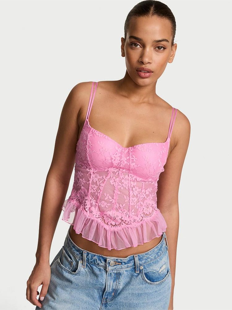 victoria's secret intimates Victoria's Secret Pink Self Design Underwired Lightly Padded Bralette-picture-18