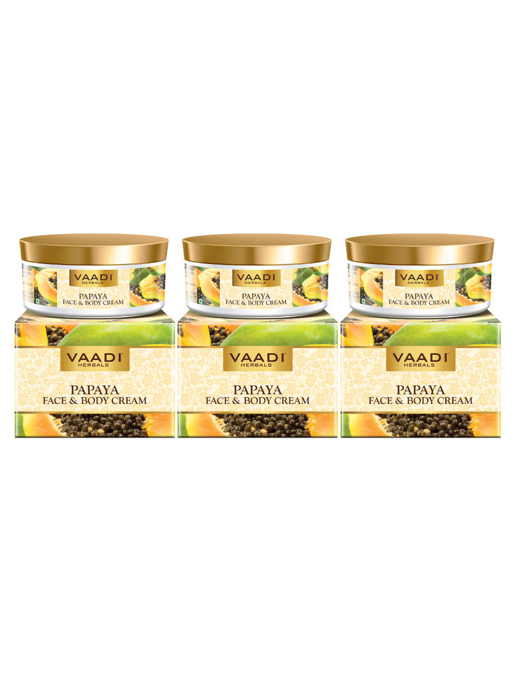 Vaadi Herbals Papaya Face & Body Cream Pack Of 3-picture-27