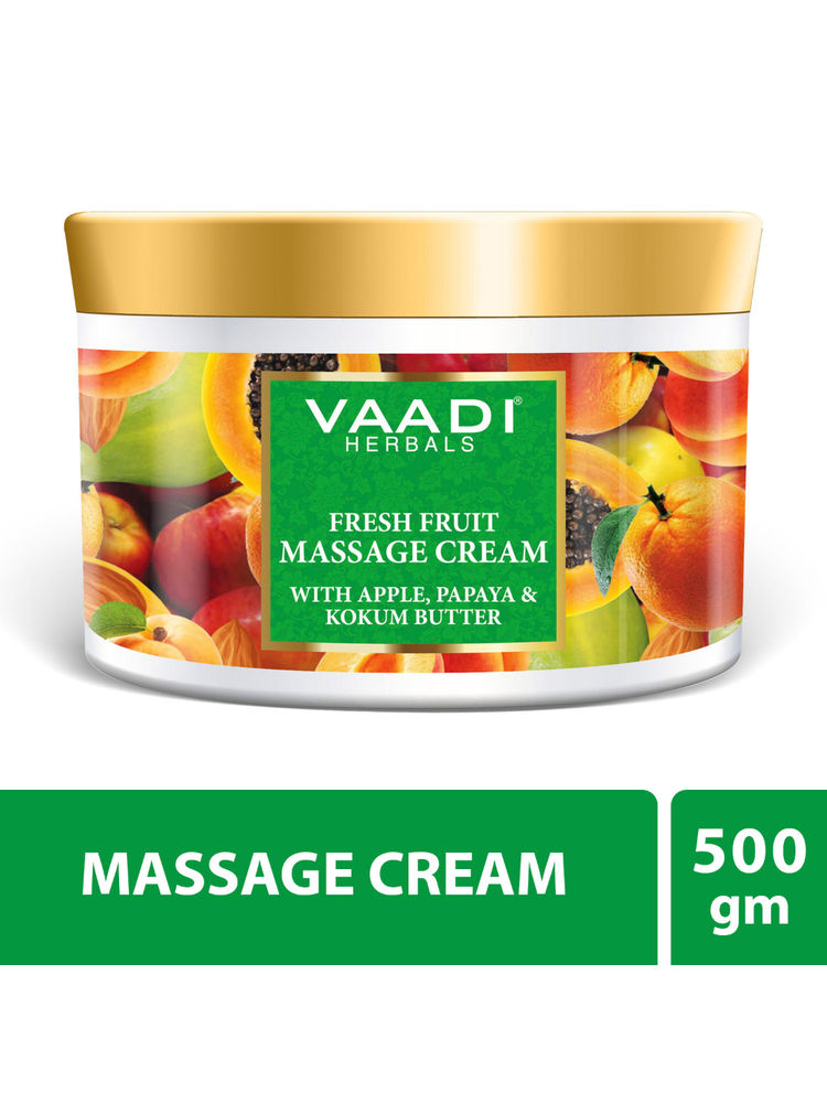 Vaadi Herbals Fresh Fruit Massage Cream With Apple Papaya & Kokum Butter-picture-16