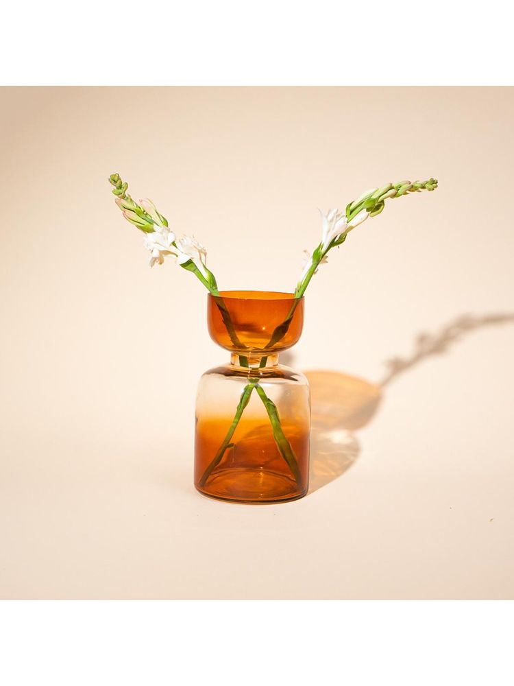 Muun Home Haze Brown Glass Vase-picture-13