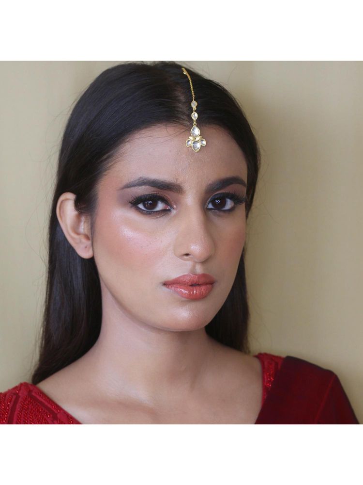Amaltaas Sitara Lotus Sparkle Kundan Maangtikka-image-39