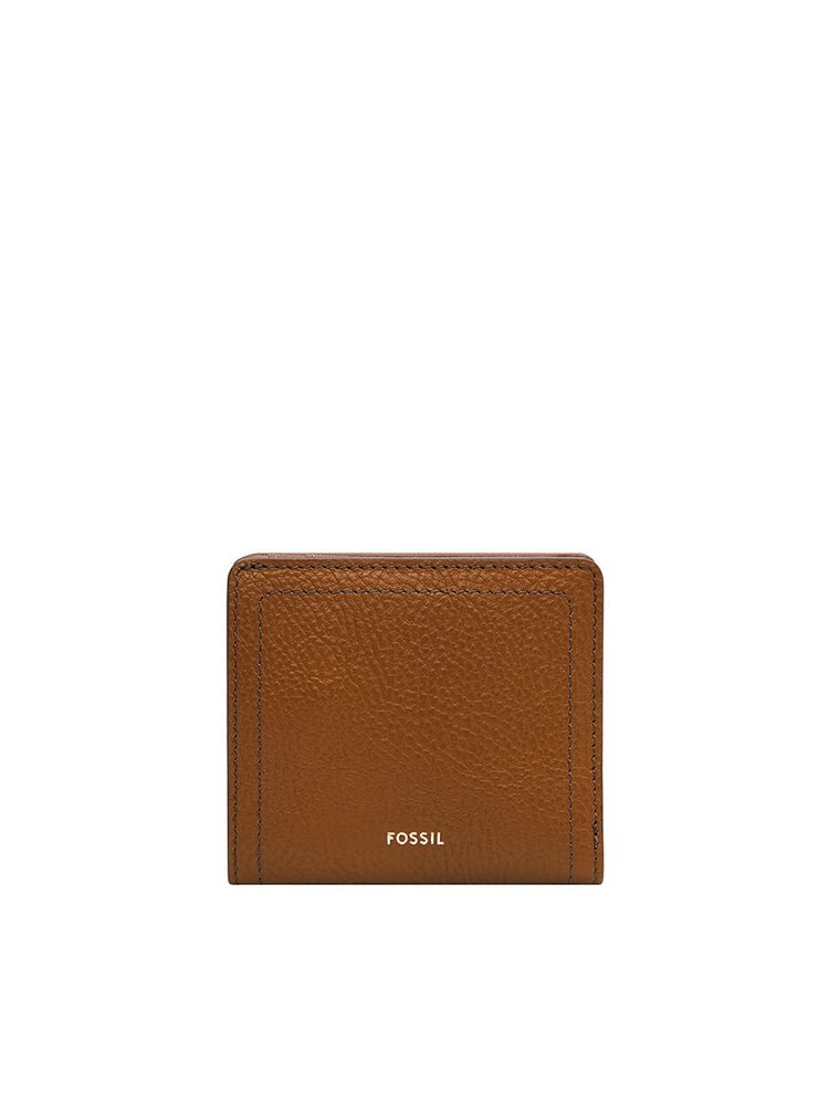 Fossil Logan Solid-Plain Brown Leather Wallet (S)-image-1