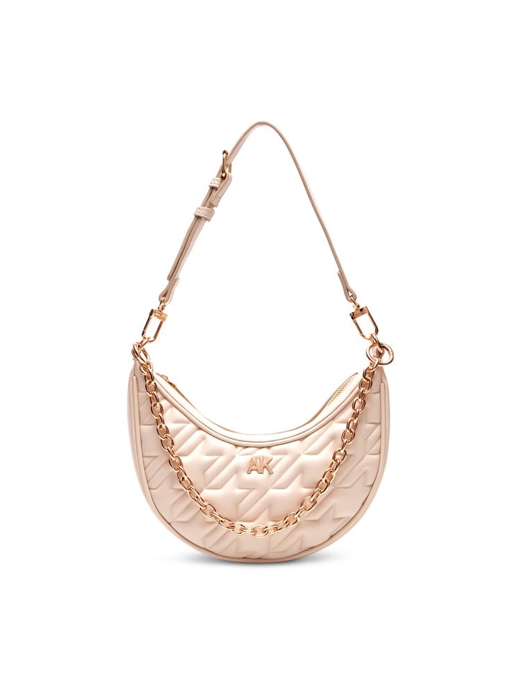 Anne Klein Off White Textured Shoulder Bag-image-2