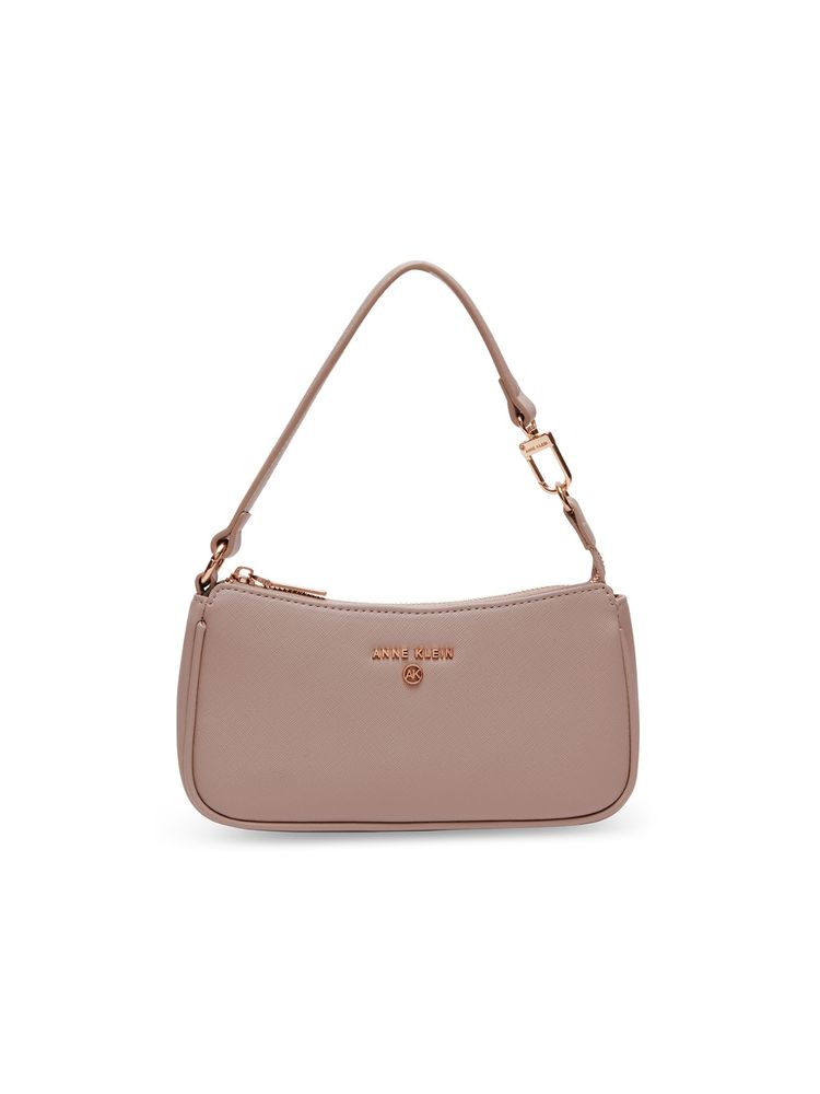 Anne Klein Nude Solid Shoulder Bag with Detachable Strap-picture-40