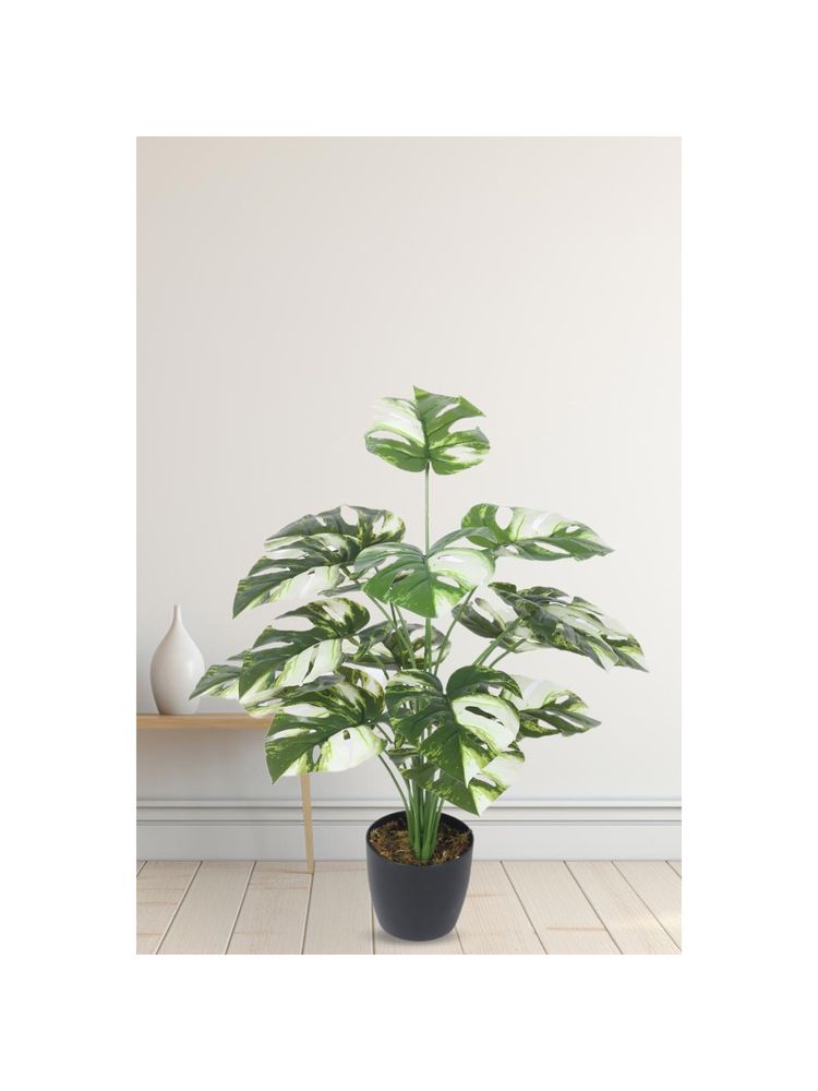 Home Bloom Artificial PVC Monstera Big Leaves Plants In Indoor Outdoor with Pot-picture-13