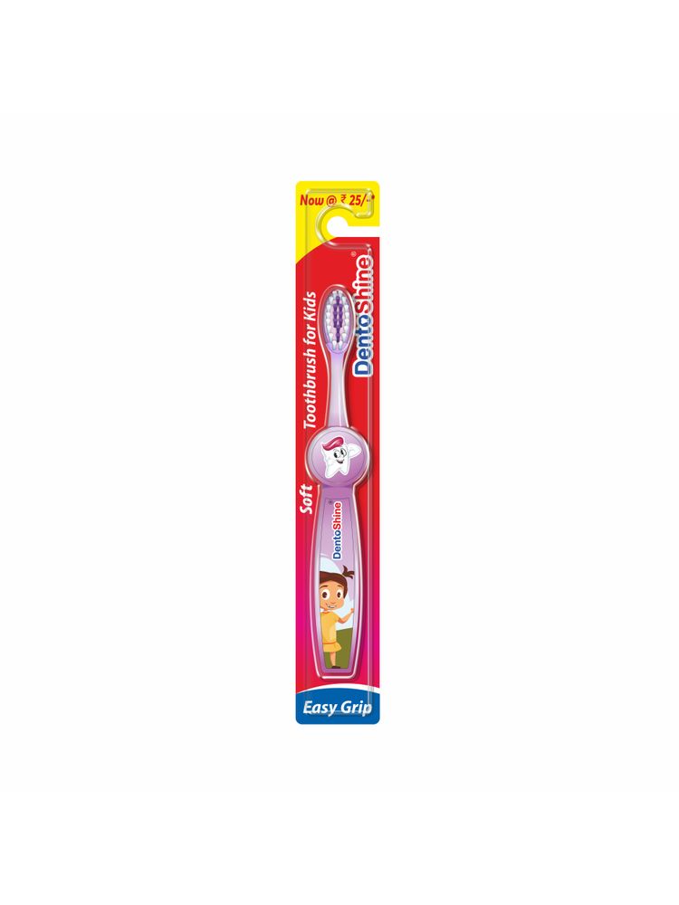 Dentoshine Easy Grip Toothbrush For Kids - Purple