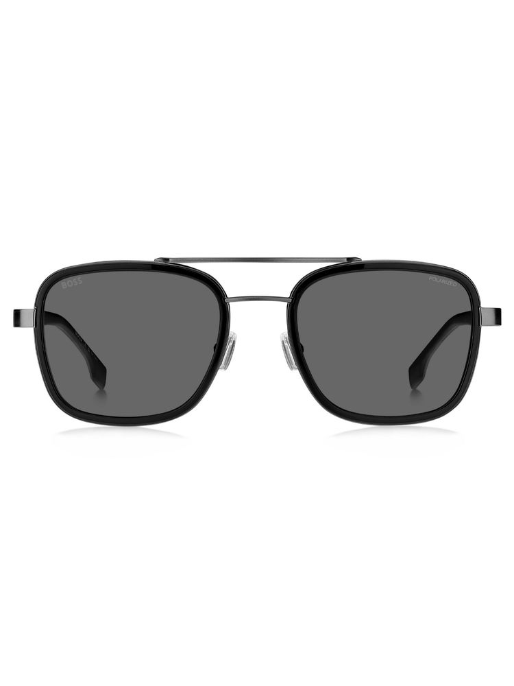 Hugo Boss Men UV Protected Polarized Full Rim Grey Lens Square Sunglasses - 205925PTA54M9 (54)-image-18