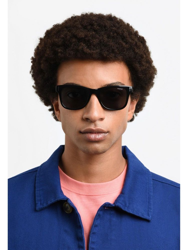 Polaroid Unisex UV Protected Full Rim Grey Lens Rectangle Sunglasses - 20636780751M9 (51)-picture-37