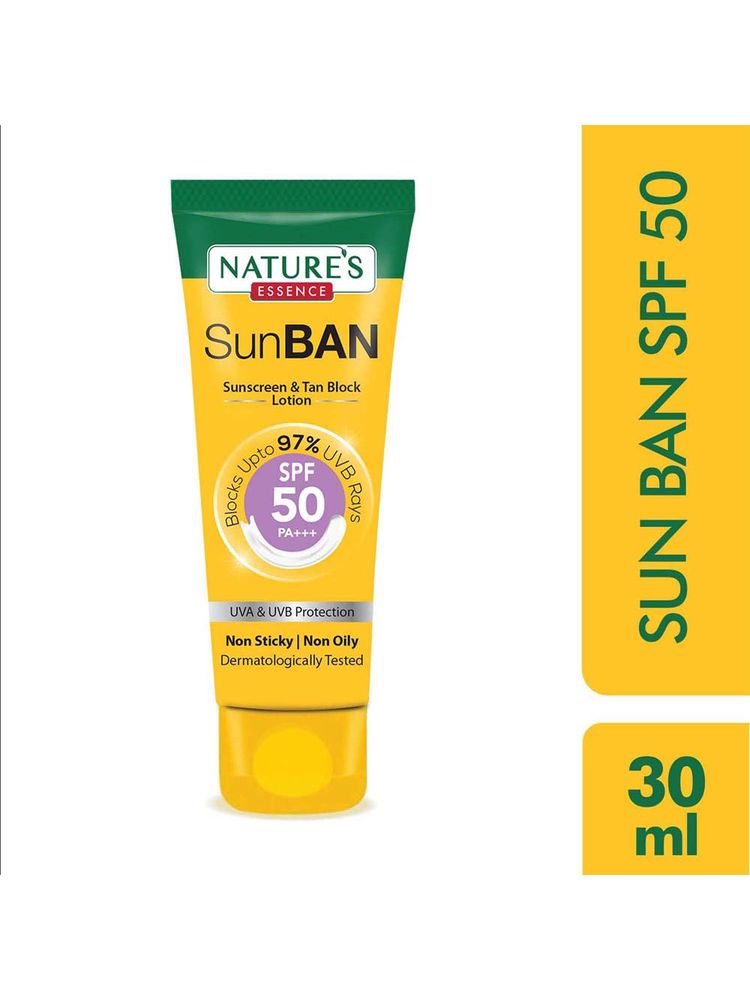 Nature's Essence Sunban Spf 50 Pa+++ Sunscreen & Tan Block Lotion