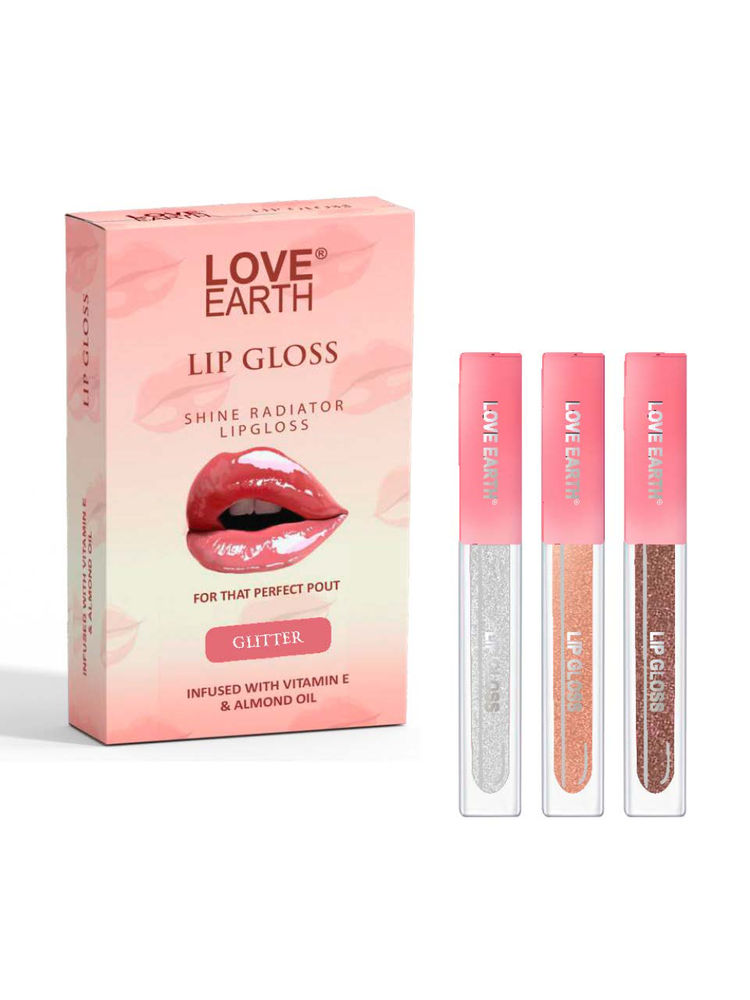 Love Earth Liquid Lip Gloss Glitter - Pack of 3-image-11