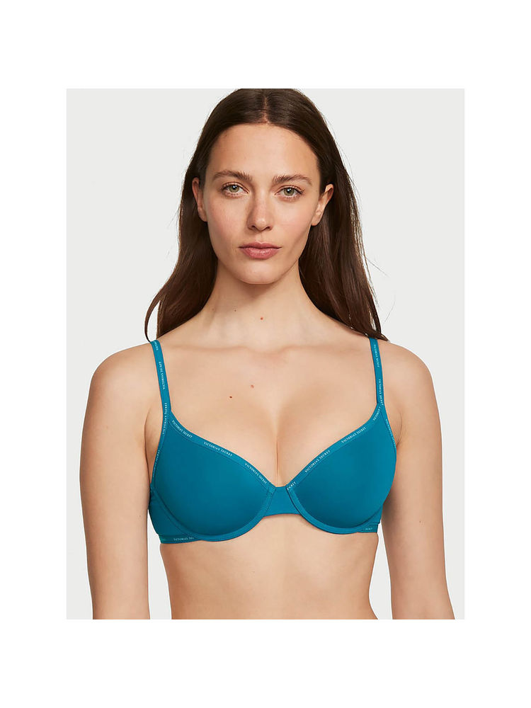 Victoria's Secret Women Teal The T-Shirt Lightly Lined Demi Bra-image-2