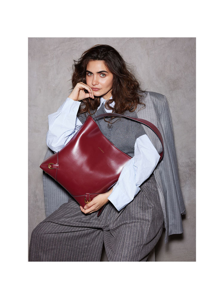 MIRAGGIO Maroon Gabriella Tote Bag-picture-17