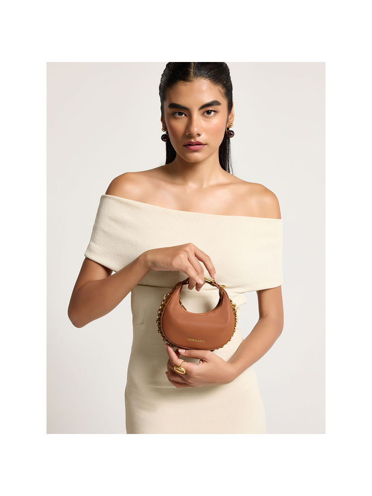 MIRAGGIO Brown Eve Micro Sling Bag