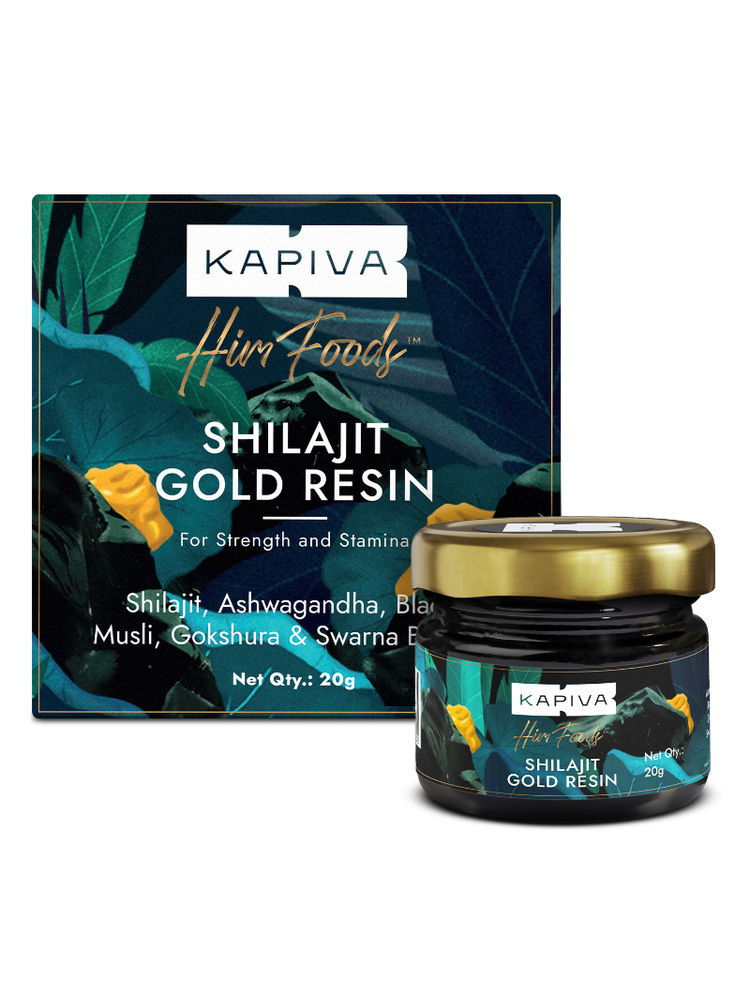 Kapiva Shilajit Gold Resin For Stamina And Energy Shilajit, Ashwagandha, Black Musli, Turmeric And Gold