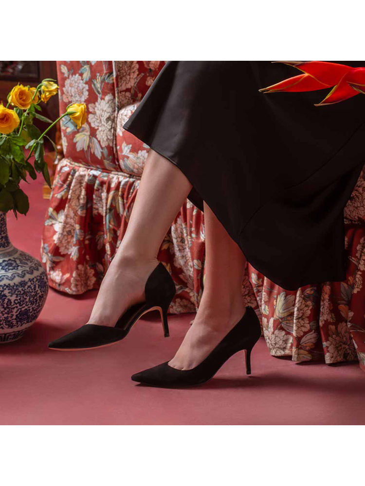 Saint G Black Suede Leather Pumps-image-20
