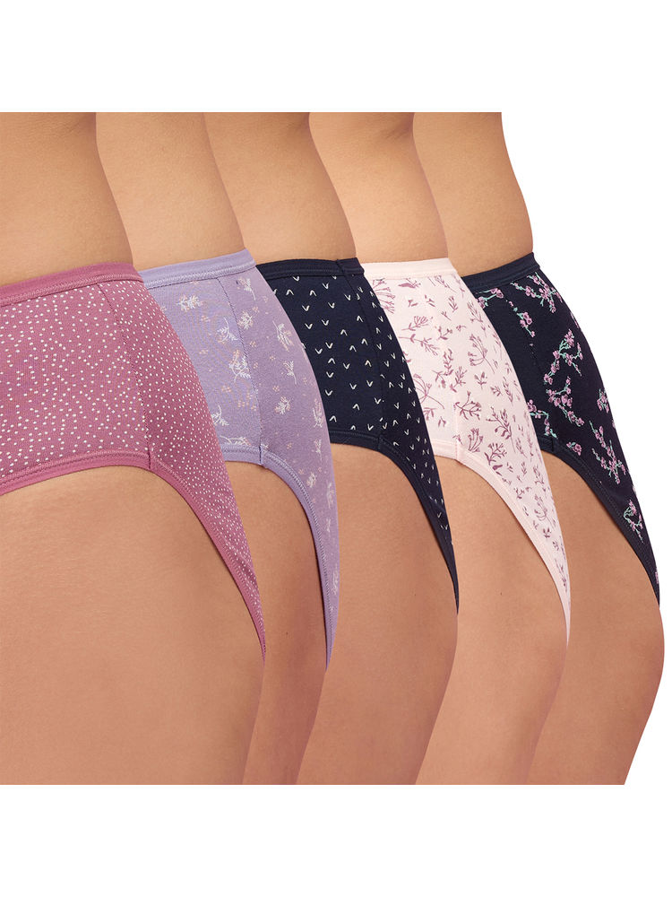Nykd By Nykaa Pack of 5 Cotton Hipster with Anti odor-Multi-Color-NYP033P05-image-3