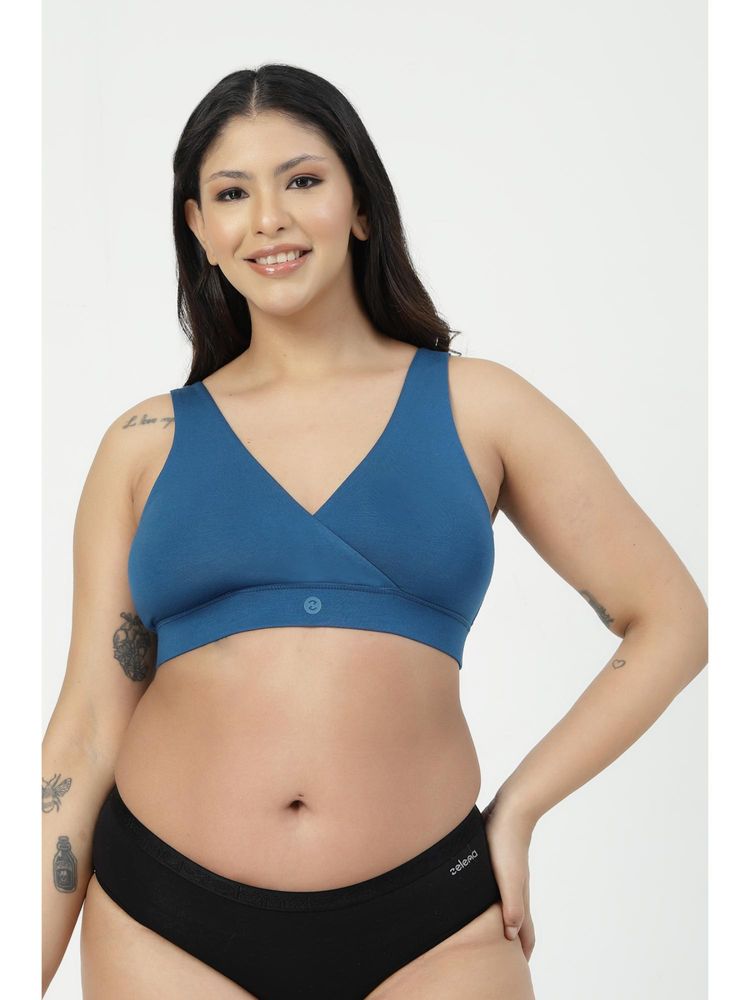 Zelena Blue Padded Stretchable Maternity Bra-picture-22