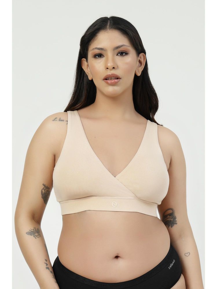 Zelena Beige Padded Stretchable Maternity Bra-image-17