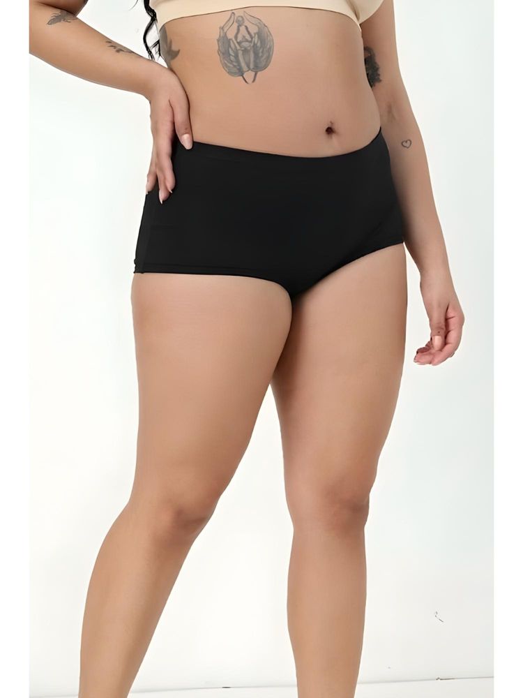 Zelena Black Mid Rise Maternity Boyshort Brief-picture-12