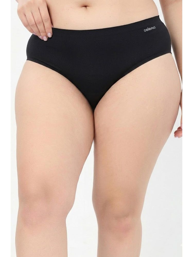 Zelena Black Cotton Bonded Maternity Hipster Brief-picture-28