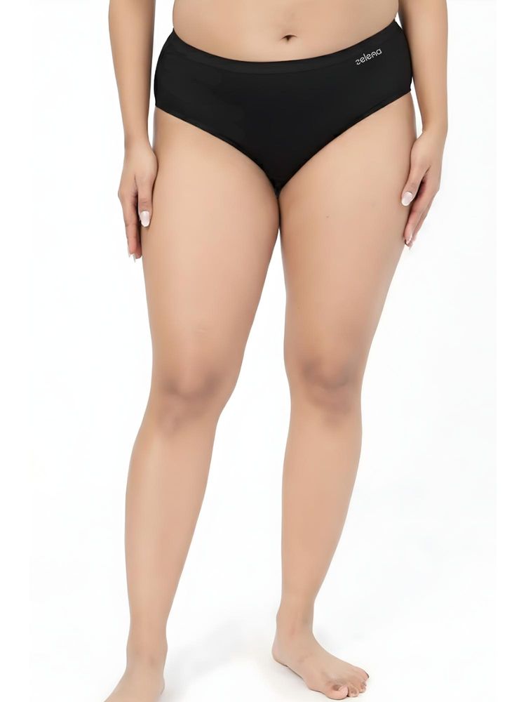 Zelena Black Modal Bonded Maternity Hipster Brief-picture-21