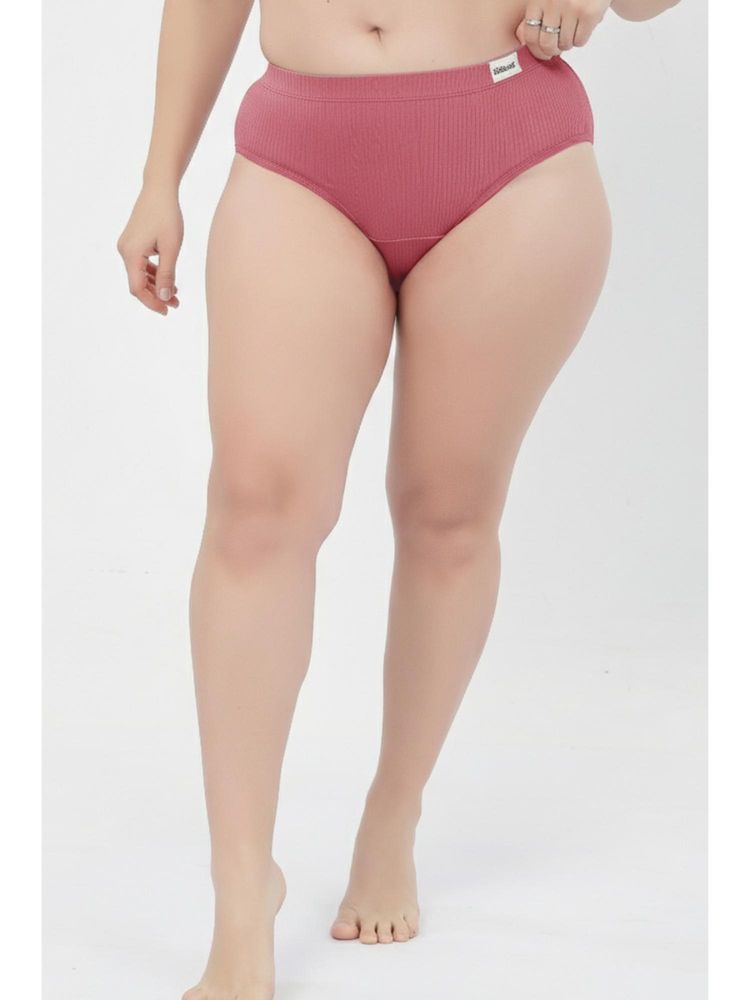Zelena Pink Solid Cotton Rib Maternity Hipster Brief-picture-19