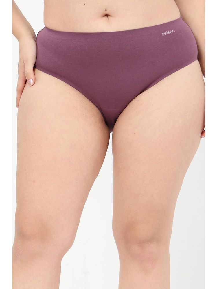Zelena Mauve Cotton Bonded Maternity Hipster Brief-picture-17
