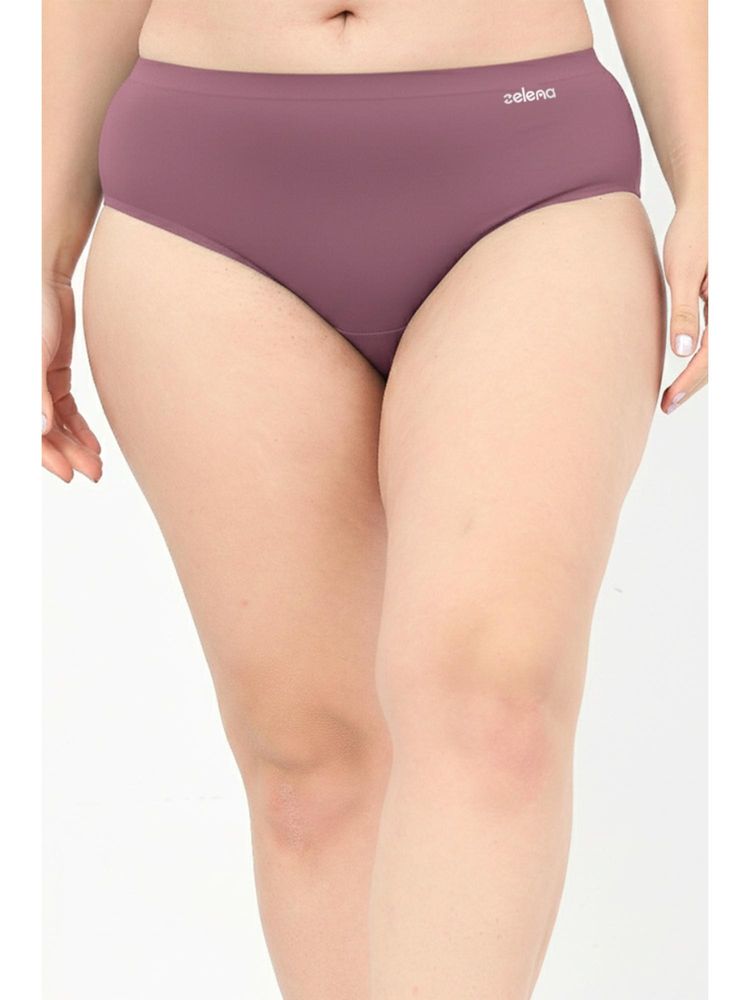 Zelena Mauve Modal Bonded Maternity Hipster Brief-picture-12