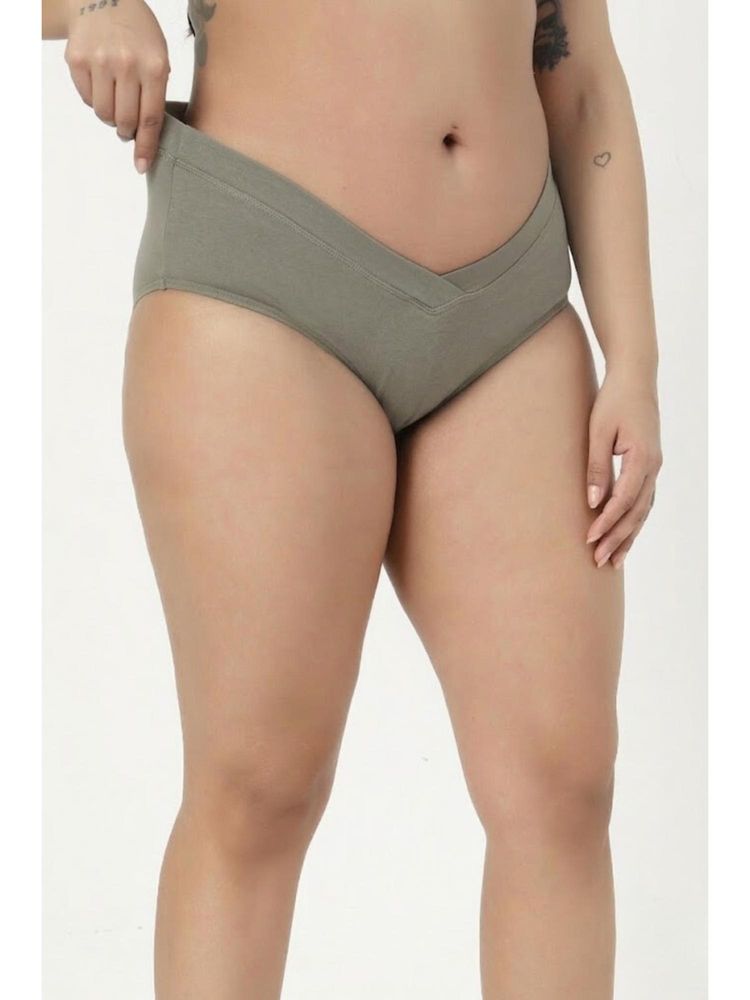 Zelena Light Green High Waist C-Section Maternity V-Cut Brief-picture-22