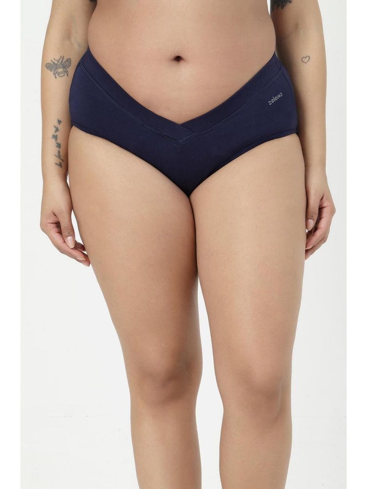 Zelena Navy High Waist C-Section Maternity V-Cut Brief-picture-19
