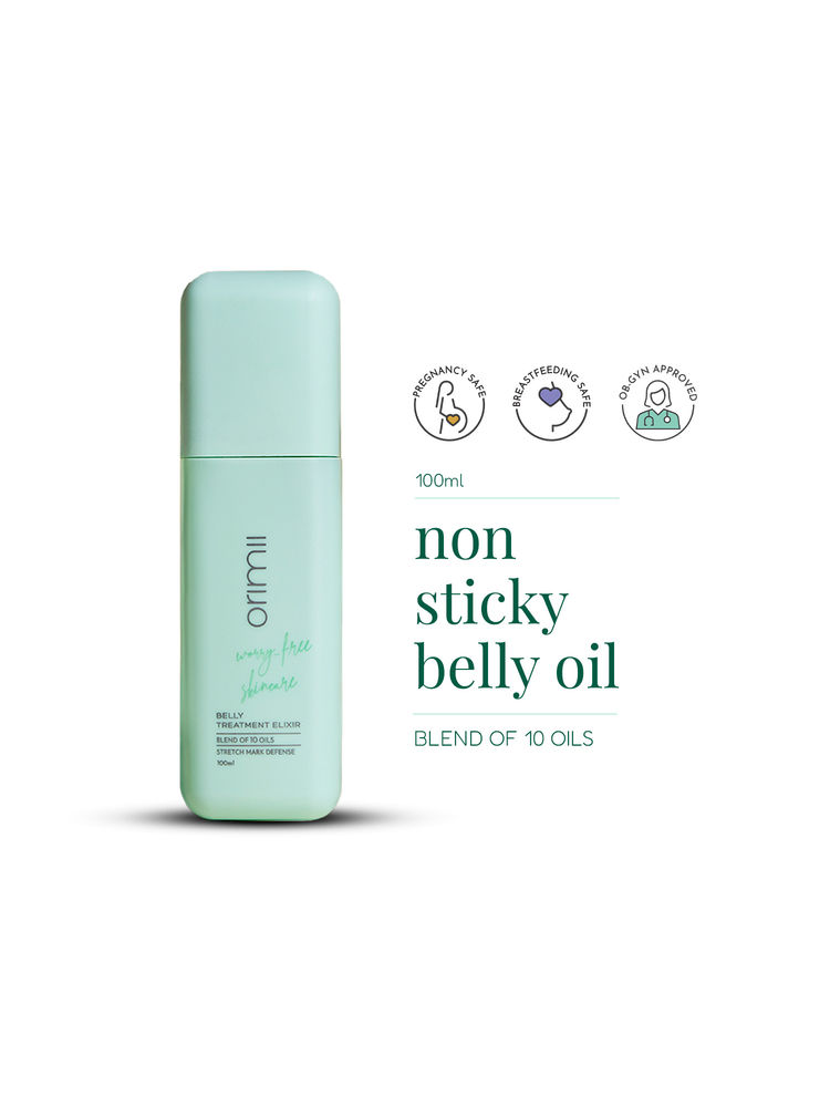 Orimii Belly Treatment Elixir - Body Oil For Stretch Marks; Fragrance Free, Pregnancy Safe