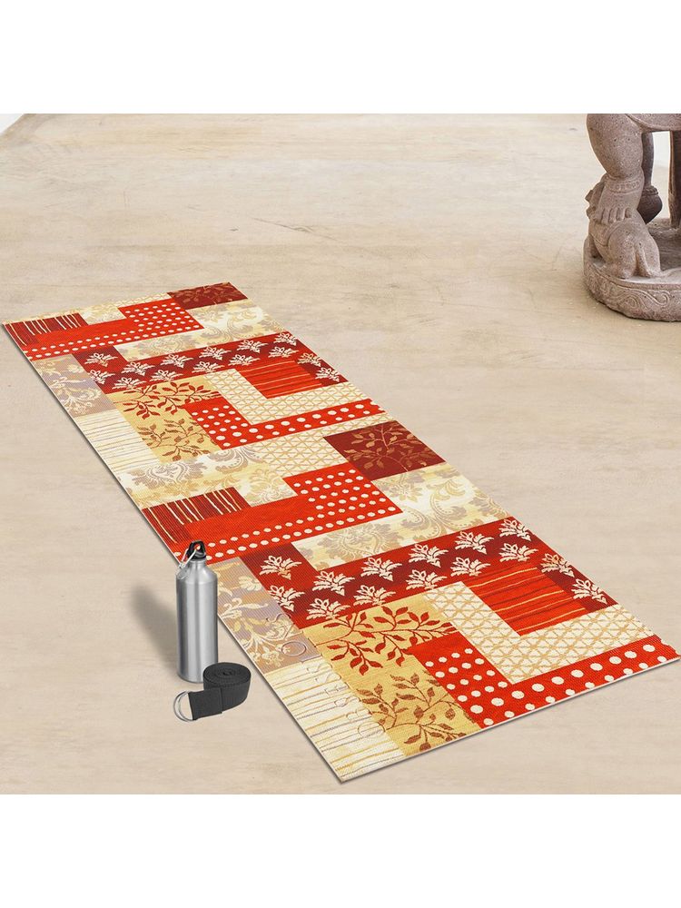 OBSESSIONS Printed Yoga Mat with Carrying Strap Multi-Color-picture-27