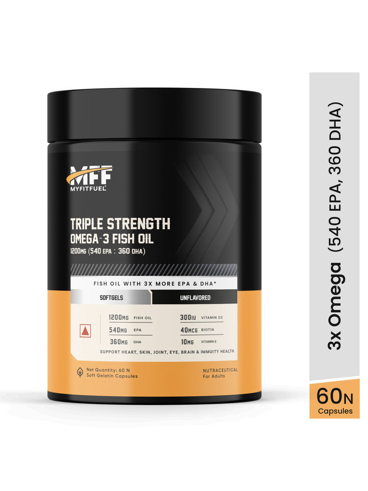 MyFitFuel Triple Strength Omega 3 & Fish Oil Capsules (540EPA 360DHA)