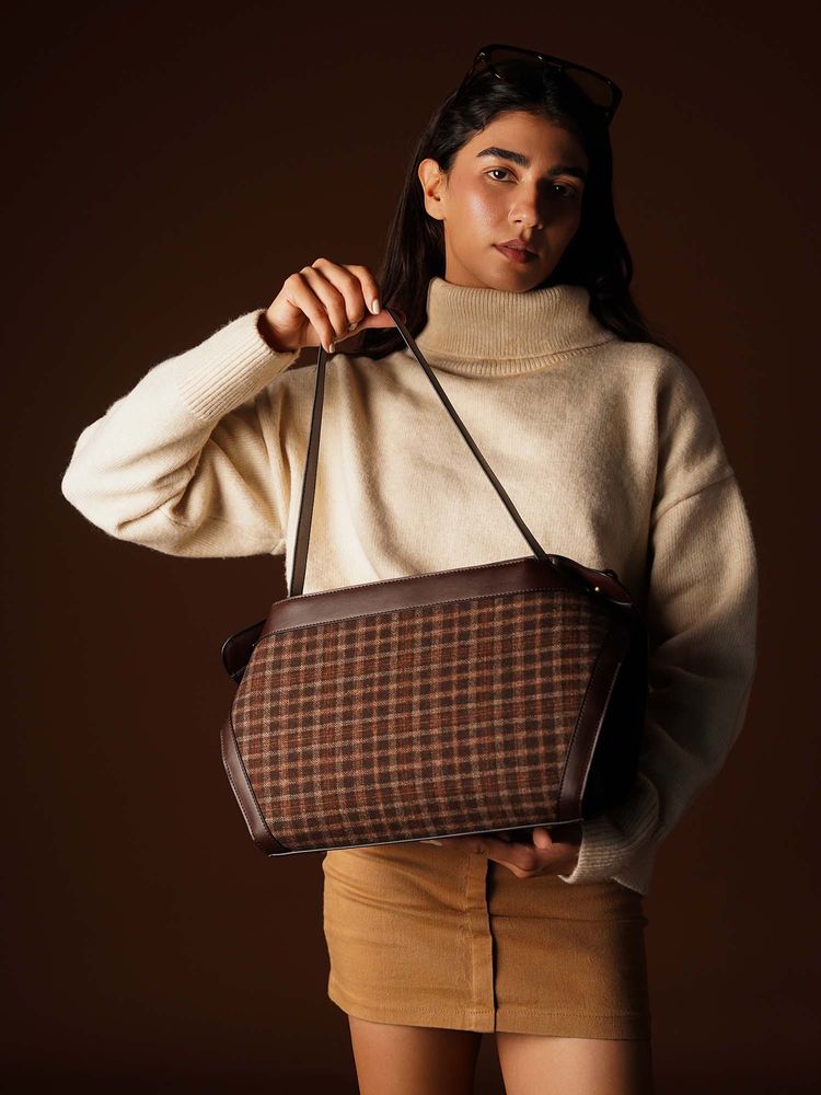 Theater Professor Harold Tweed Bag - Brown-image-19