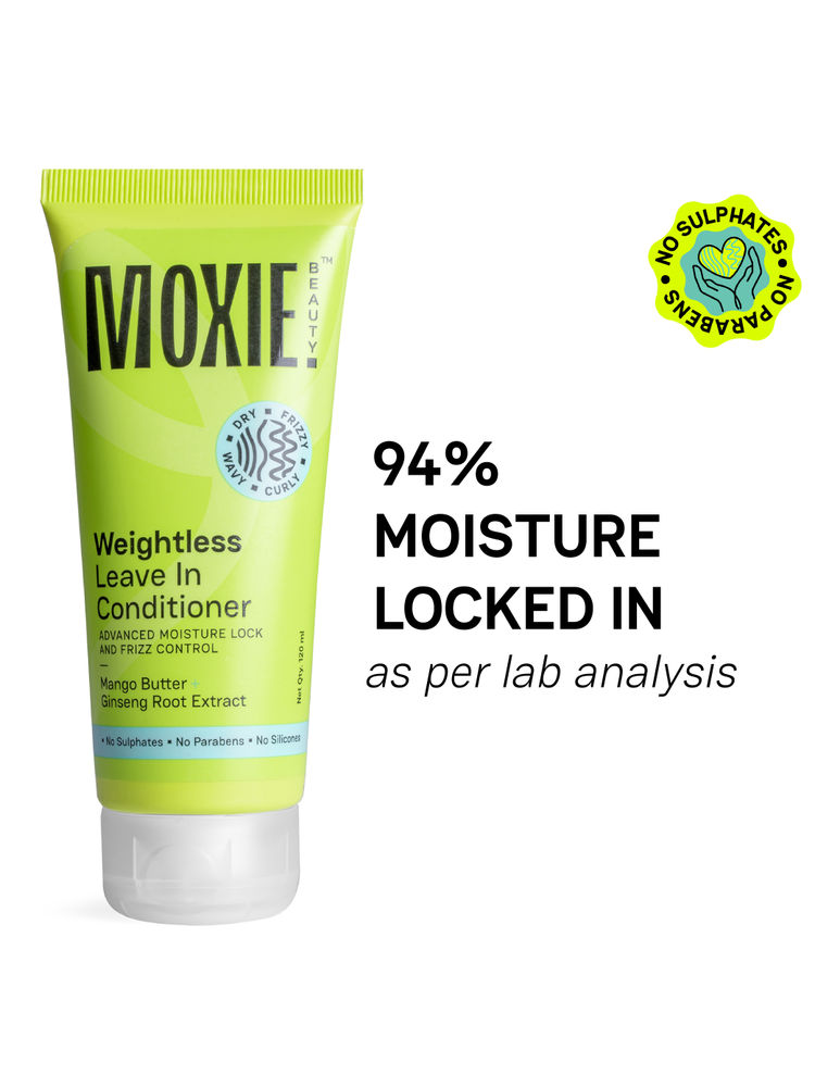 Moxie Beauty Weightless Leave In Conditioner for Dry and Frizzy Hair