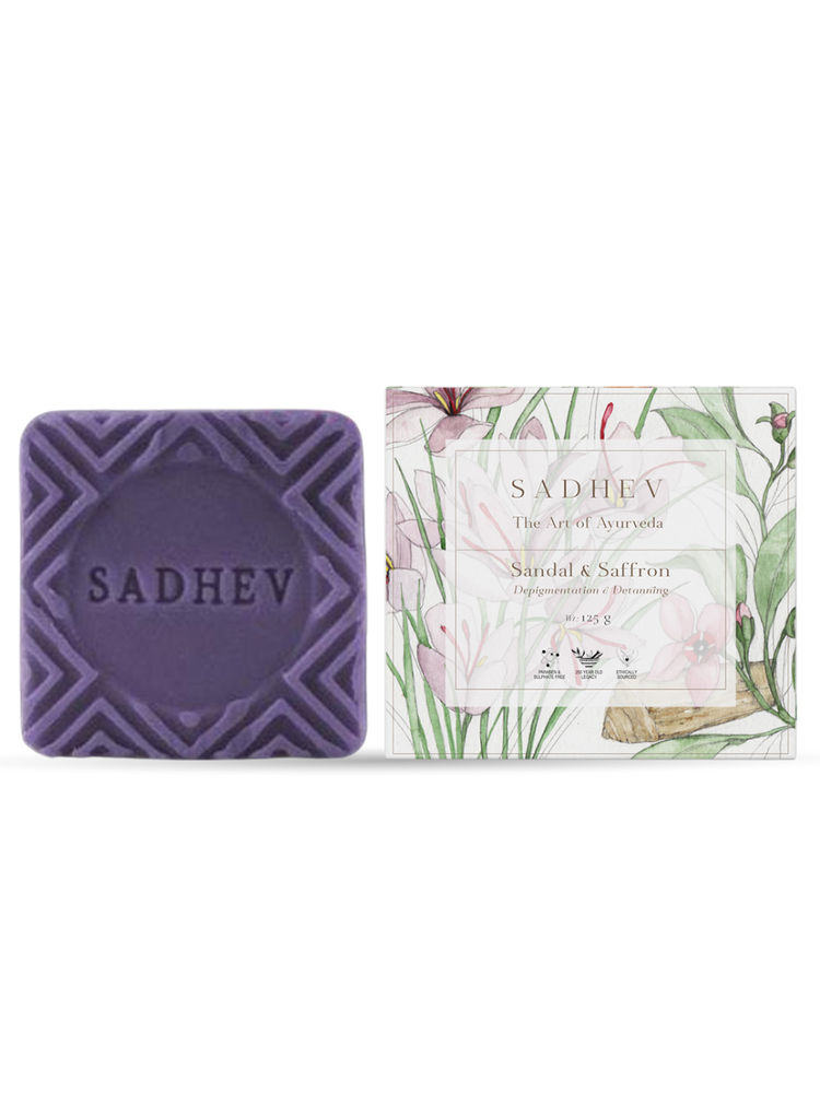 Sadhev Depigmentation & Detanning Bathing Bar - Sandal & Saffron-image-21