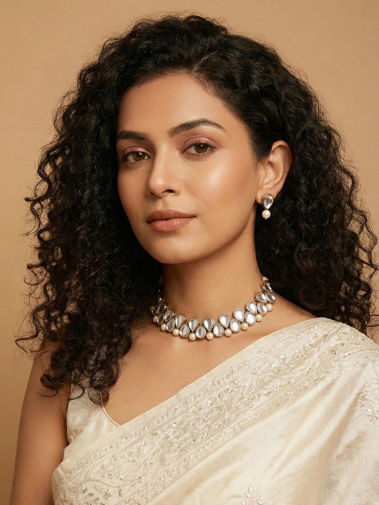 PAYA SOUL SYMMETRY - Kundan and Pearl Necklace Set - Big-image-18