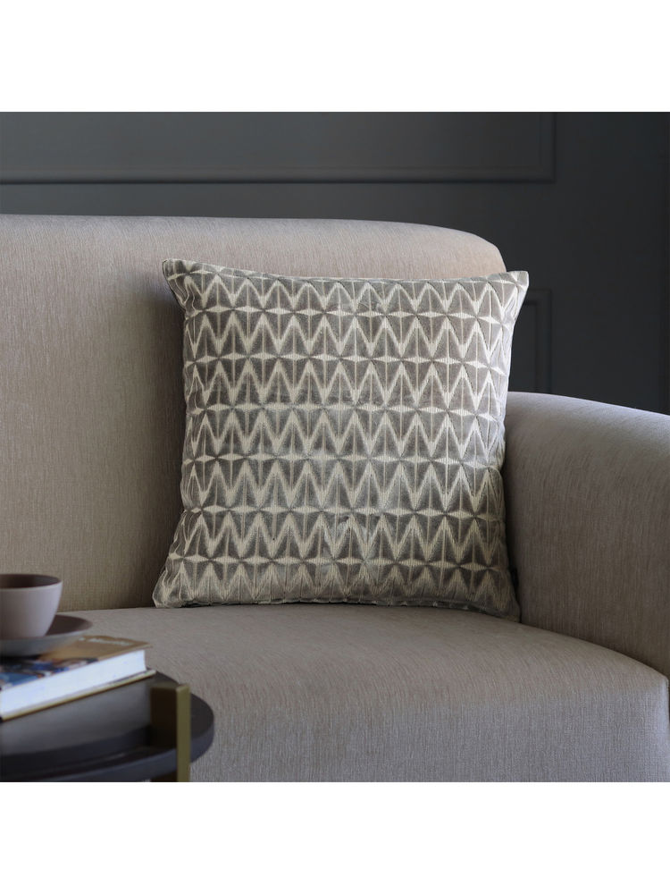 GM Geometric Grey Jacquard Cushion Cover (18 x 18 Inches)-image-43