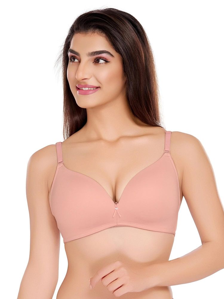 Juliet Womens Everyday Ease Padded Bra Peach-image-48