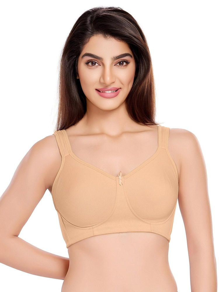 Juliet Womens Full Support Non-Wired Bra Beige-picture-26