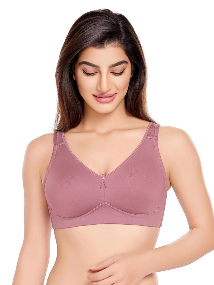 Juliet Womens Plush Perfection Minimiser Bra Pink-image-22