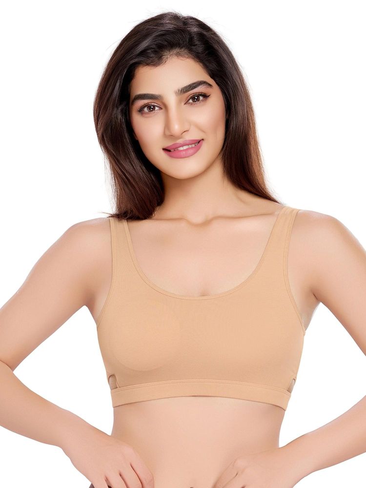 Juliet Womens Effortless Lift Padded Sports Bra Beige-picture-29