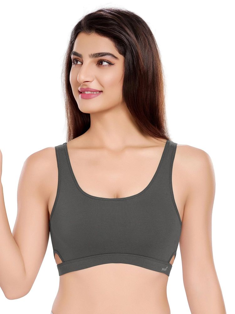Juliet Womens Effortless Lift Padded Sports Bra Charcoal-picture-11
