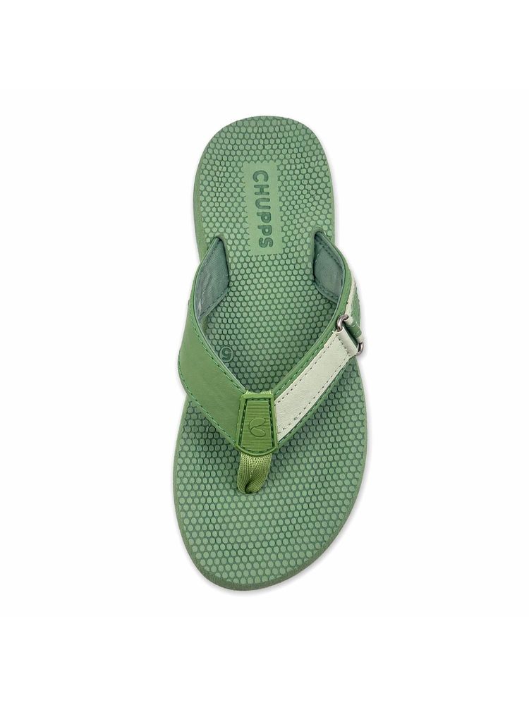Chupps Women Snug Supportive Footbed Sliders - Green-image-39