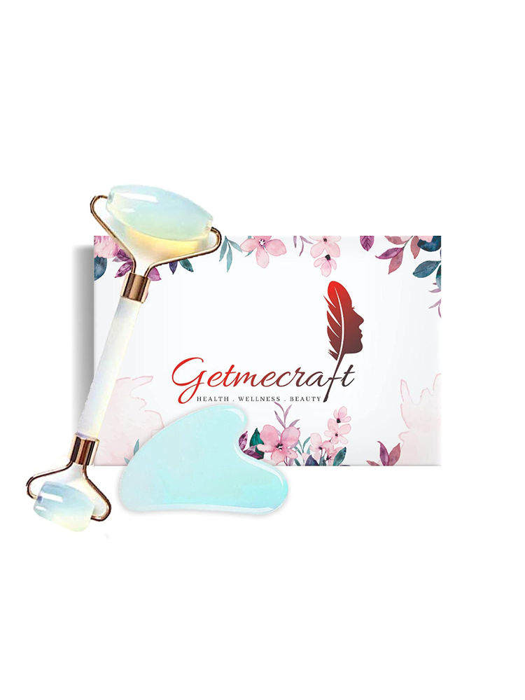 Getmecraft White Opalite Face Roller And Gua Sha Set-image-25