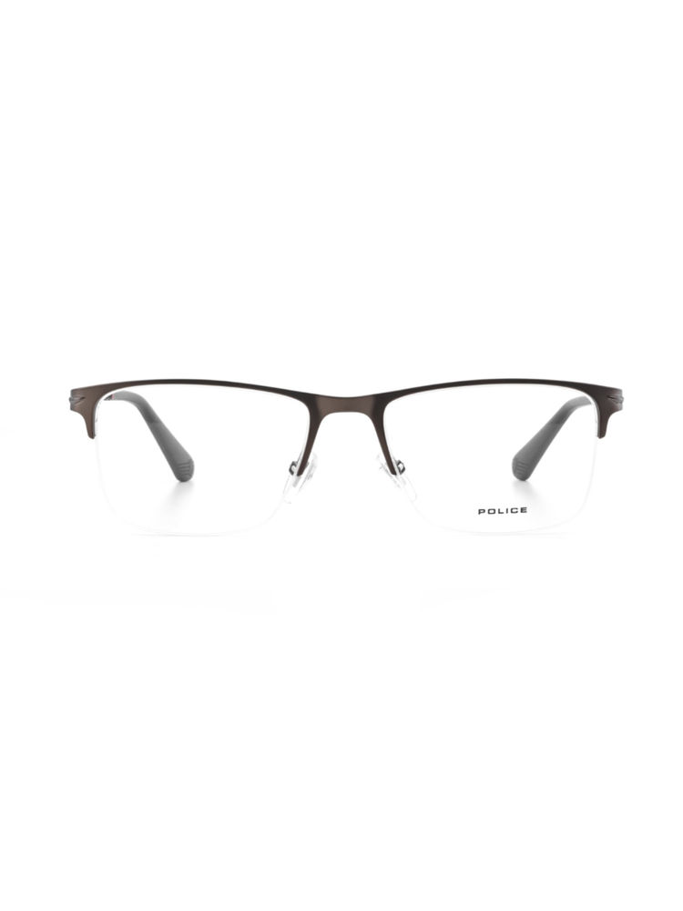Police Half Rim Rectangular Shaped Eyewear Frame for Men -VPLN18K53584FR (53)-image-46