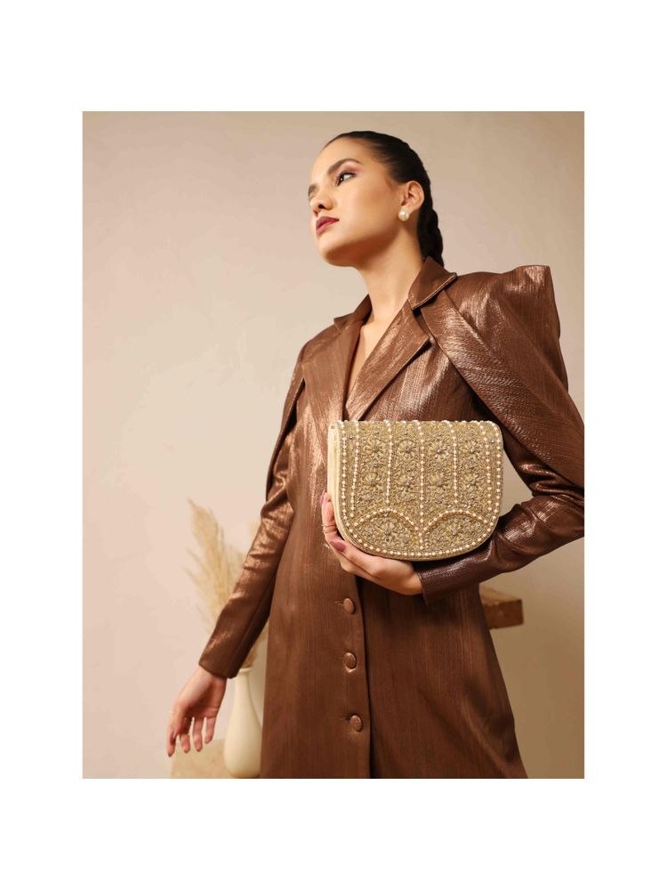 THE TAN CLAN Kavya Beige Handbag-image-26