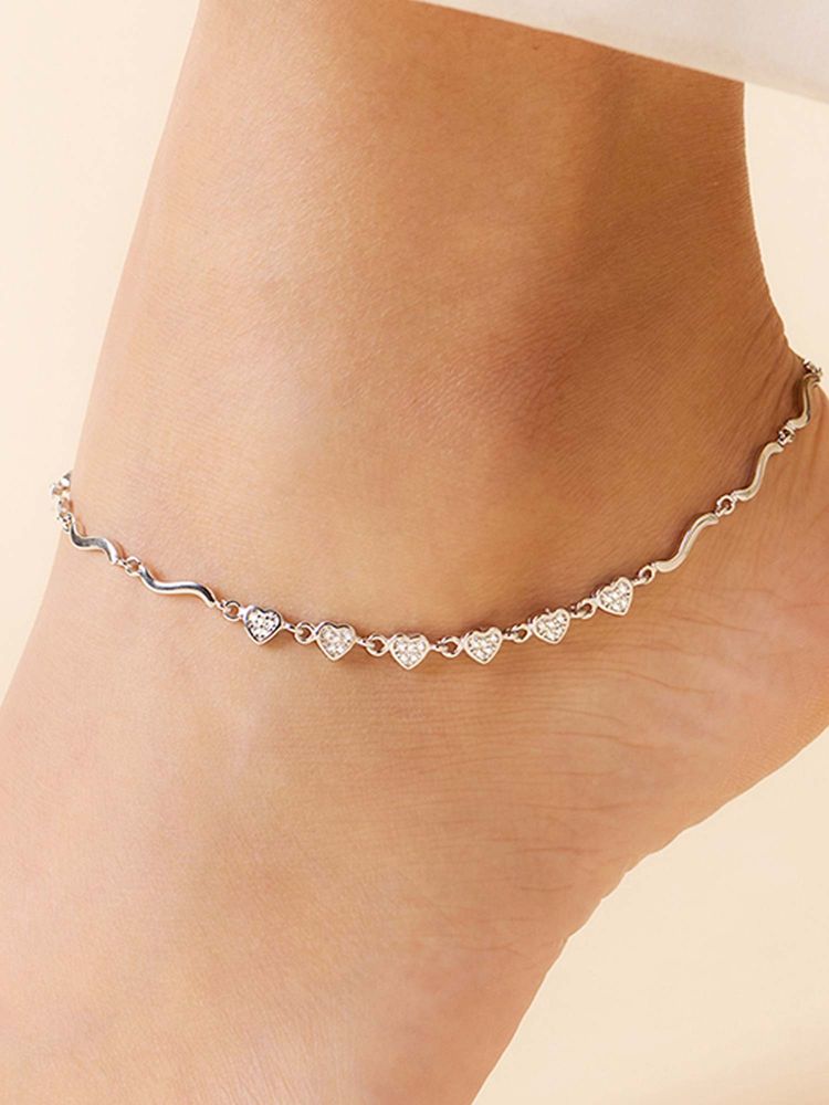 Zavya The Loving Steps Heart Anklet (Adjustable)-picture-13